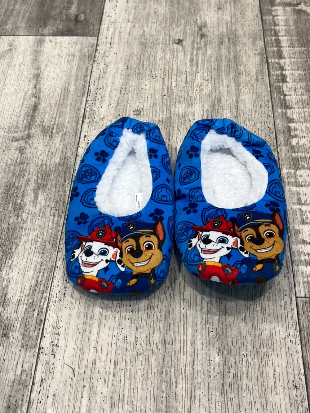 Nickelodeon Paw Patrol Slip-On Plush Slippers Size 9/10 Child